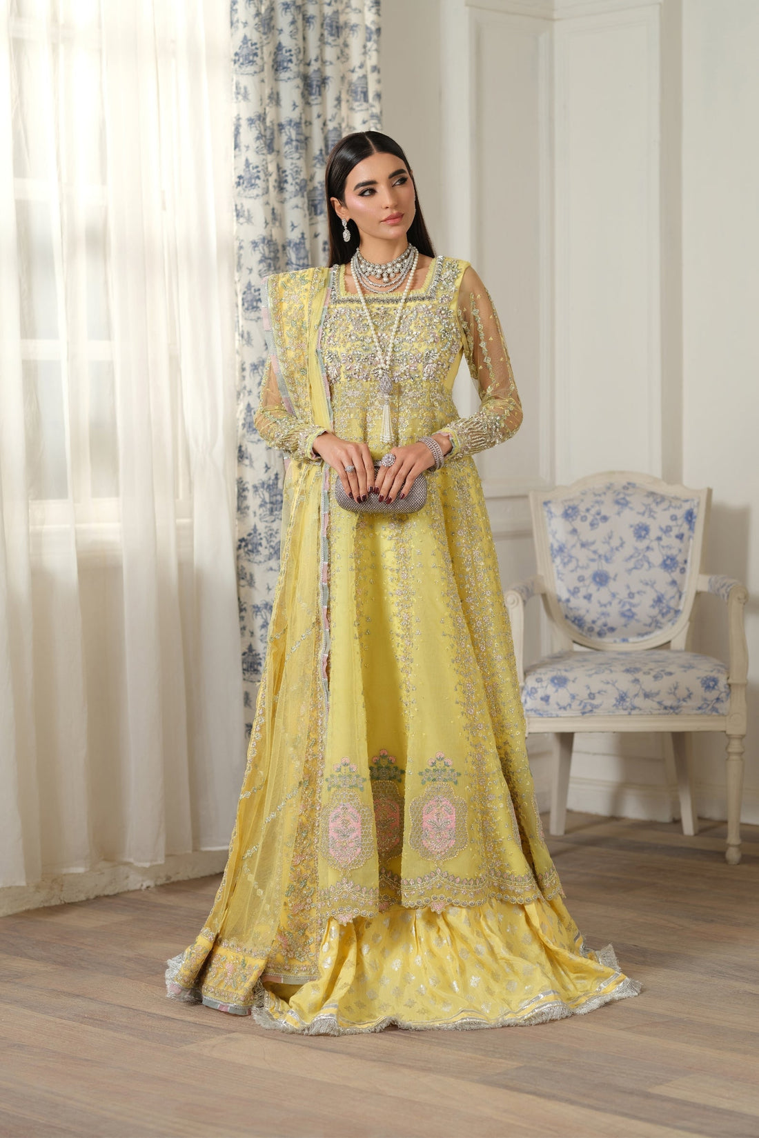 Maryam Hussain | Meer Embroidered Chiffon | Ghazal Meer-03