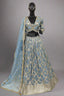 Classy Iceblue foil and banarasi based lehenga