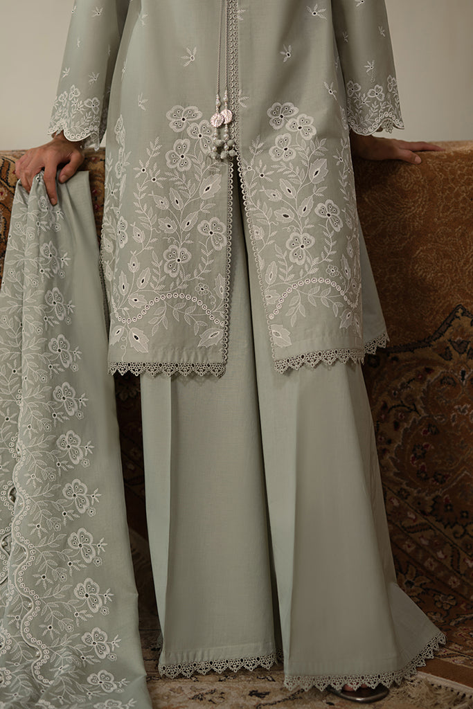 Cross Stitch | Chikankari Lawn 24 | SEA MIST