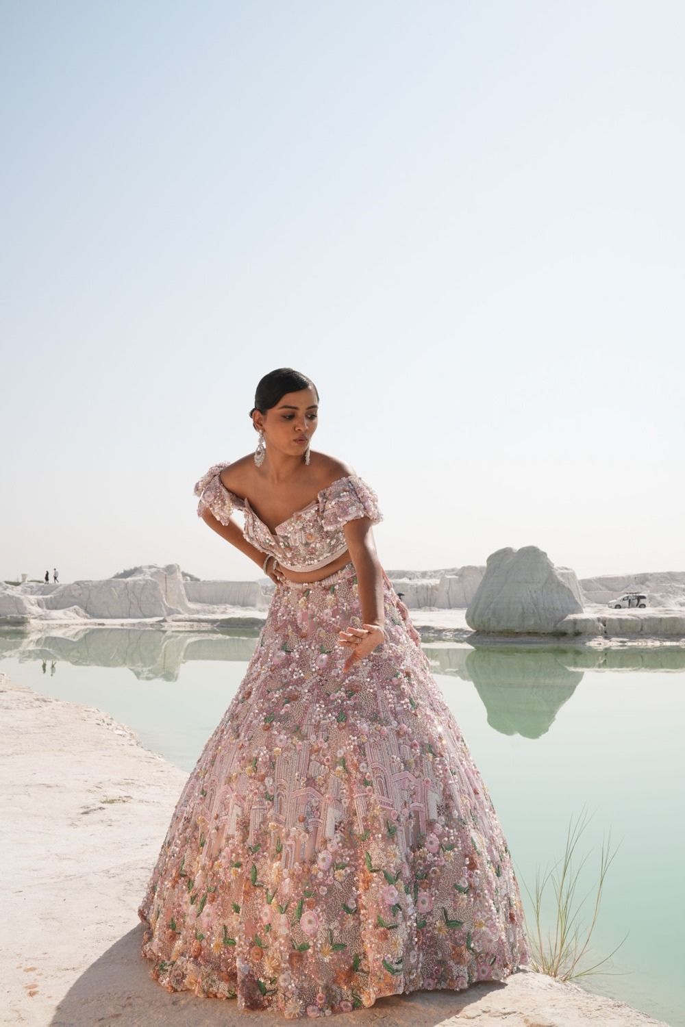 Baby Pink Embroidered Bridal Lehenga