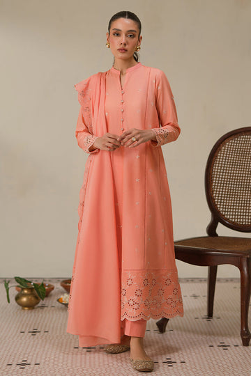 Cross Stitch | Chikankari Lawn 24 | CORAL HAZE