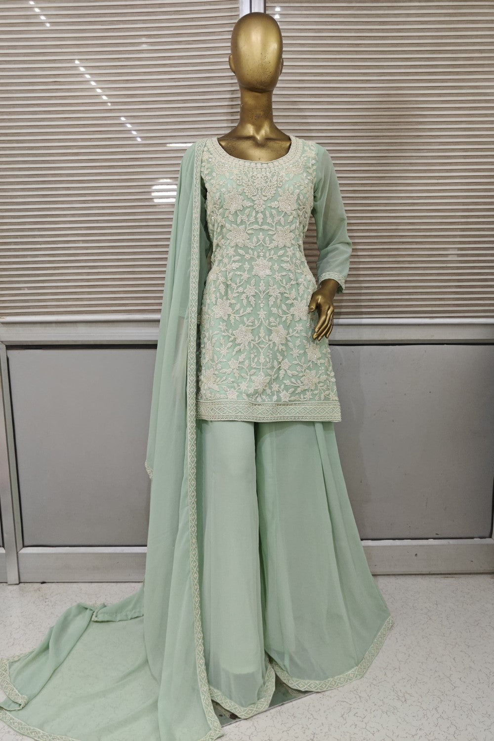 Elegant georgette based handwork sharara