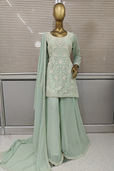 Elegant georgette based handwork sharara