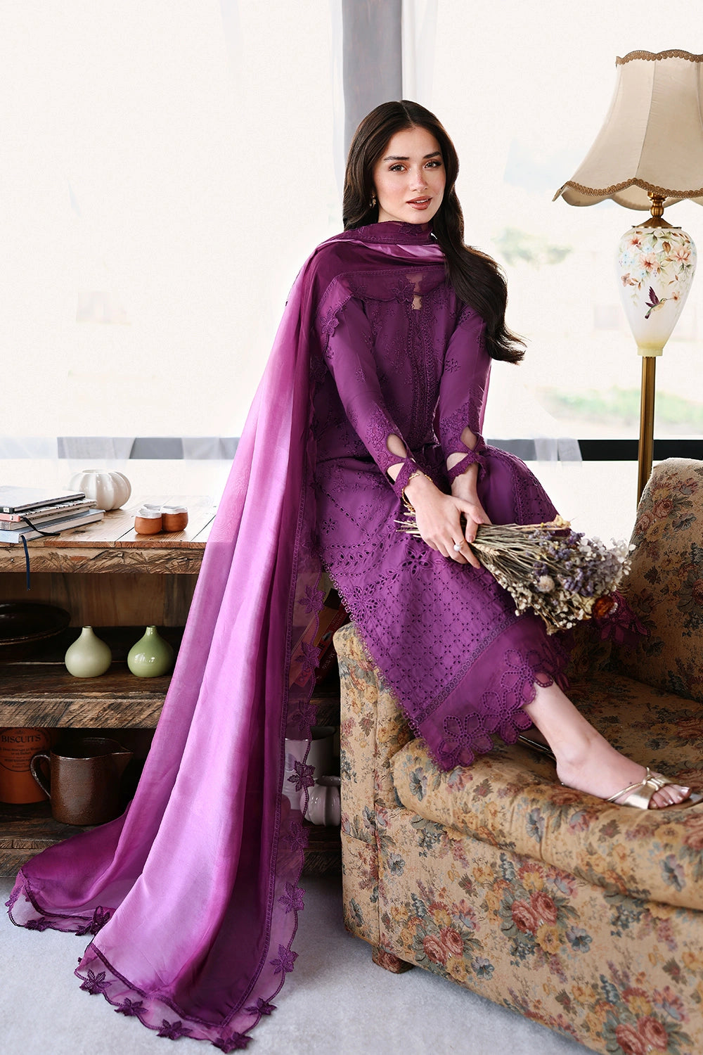 Azure | Luxury Lawn 26 | Mulberry