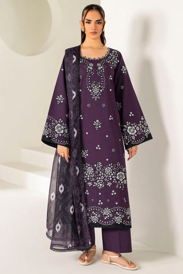 Farasha | Summer Weaves Embroidered Lawn | Twilight Tulip