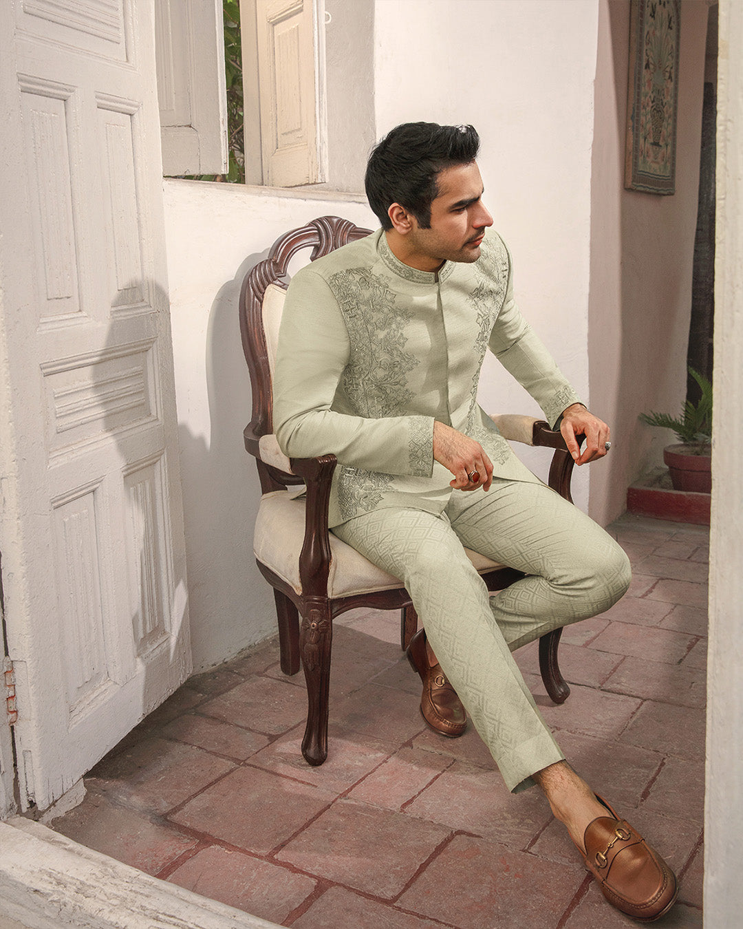 Pakistani Menswear | Faiza Saqlain | Gazsi