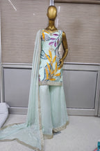 Beautiful Printed sharara set with soft net dupatta