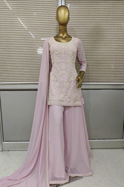 Elegant georgette based handwork sharara