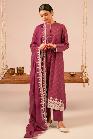 Cross Stitch | Mahiri Embroidered Lawn 24 | VIOLET QUARTZ