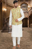Classy Yellow Brocade Nehru Jacket