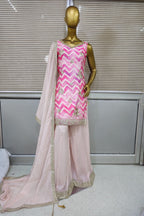 Elegant Colorful sharara set with soft net dupatta