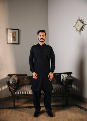 Shahjahan Black Shalwar kameez
