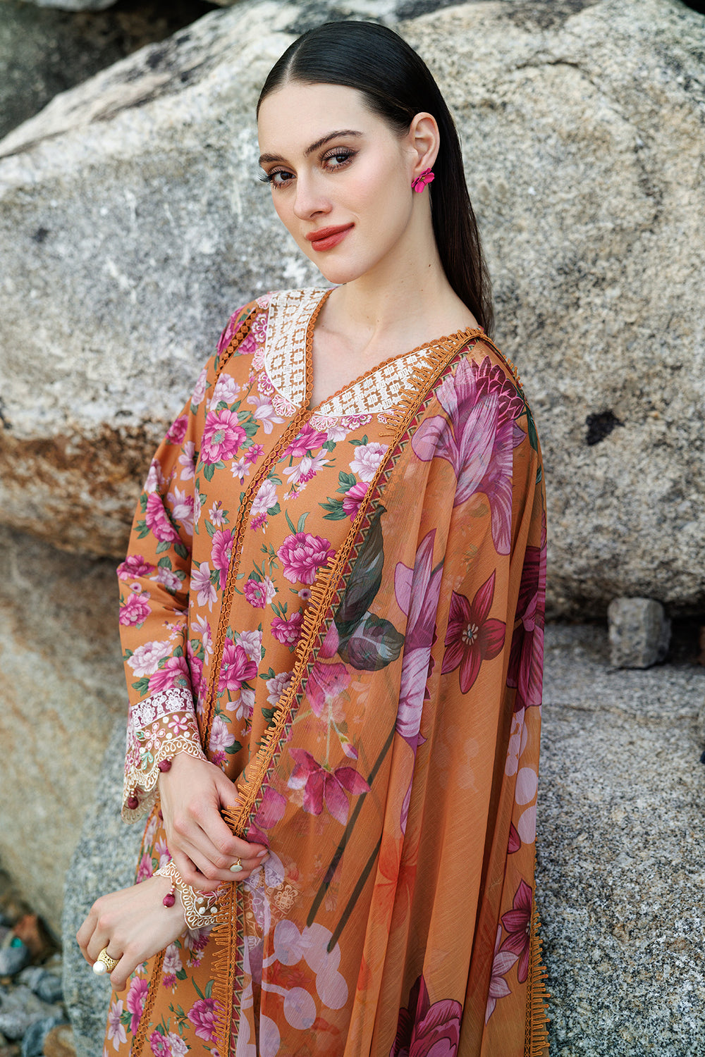 Farasha | Printed Essentials | Coral Haze