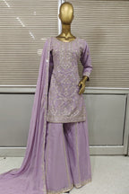 Diyas exclusive sharara with all hand work in silk