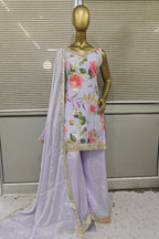 Beautiful Printed sharara set with soft net dupatta