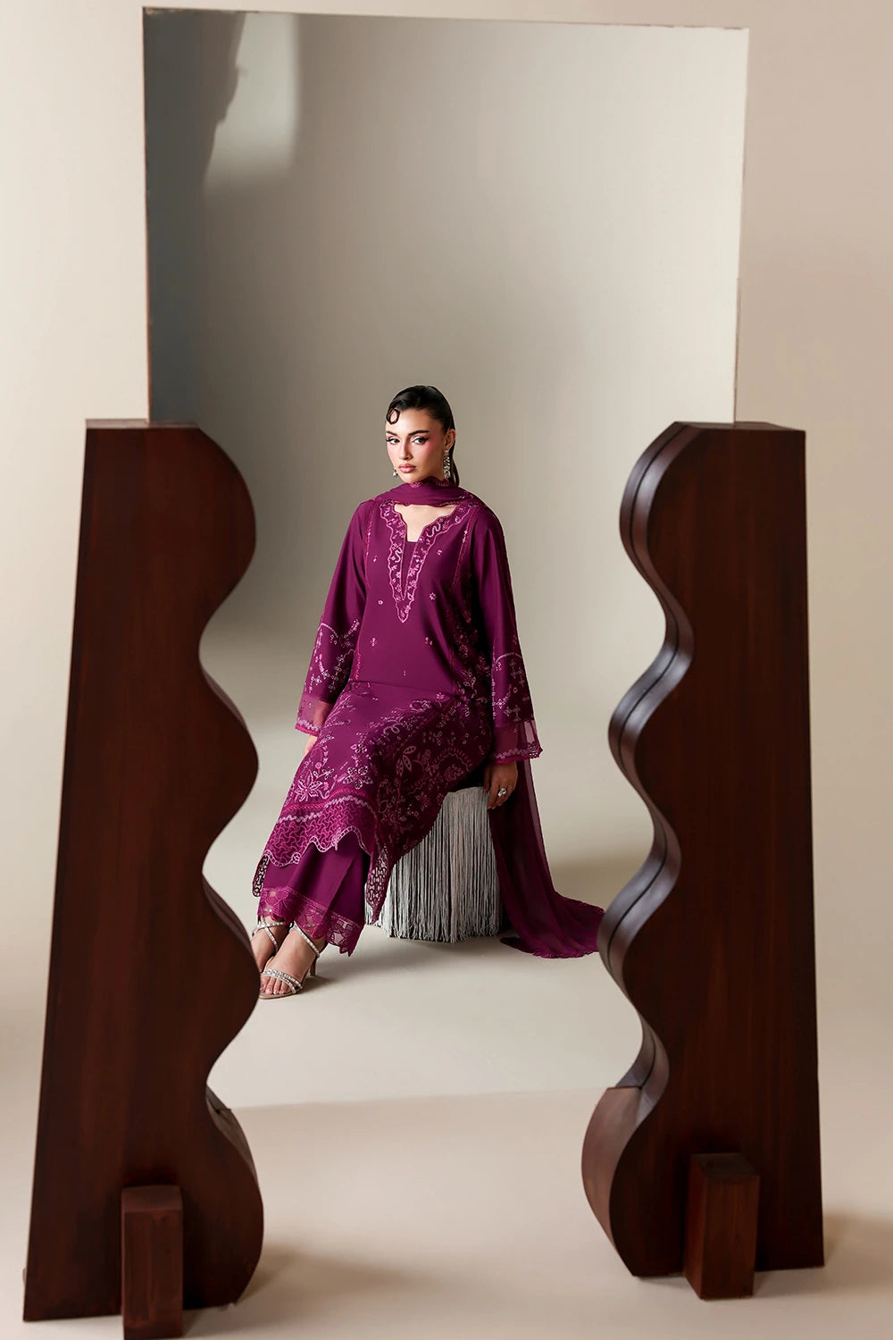 Azure | Luxury Lawn 26 | Grovy Garnet