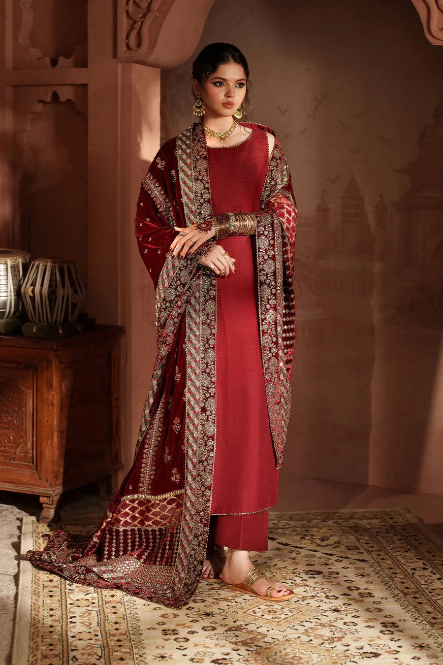 Iznik | Raagni Velvet Formals | IV-56 Embroidered Velvet