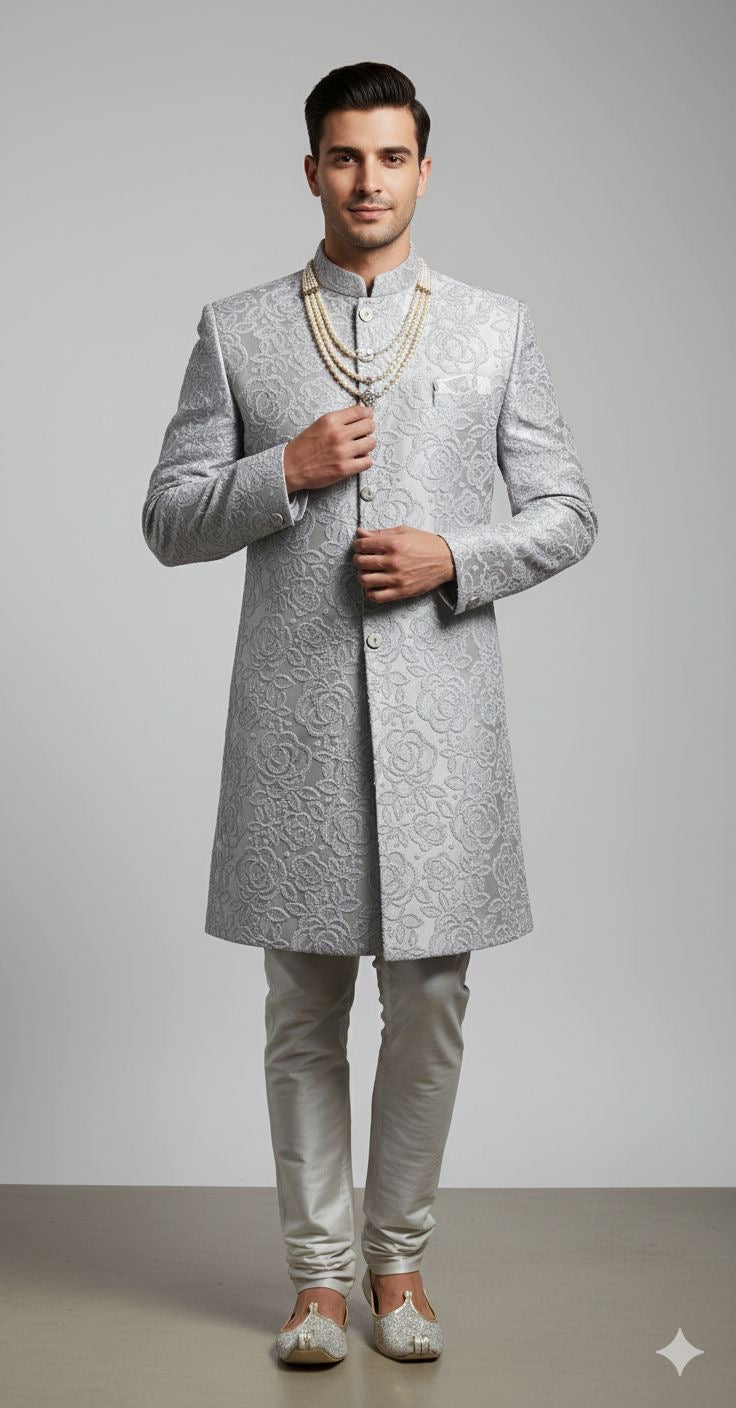 Moonlight Jacquard sherwani