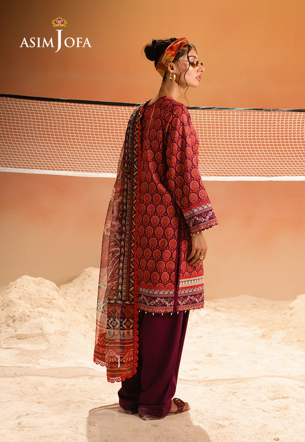 Asim Jofa | Summer Rhapsody | AJUBU-26 Printed Embroidered Lawn
