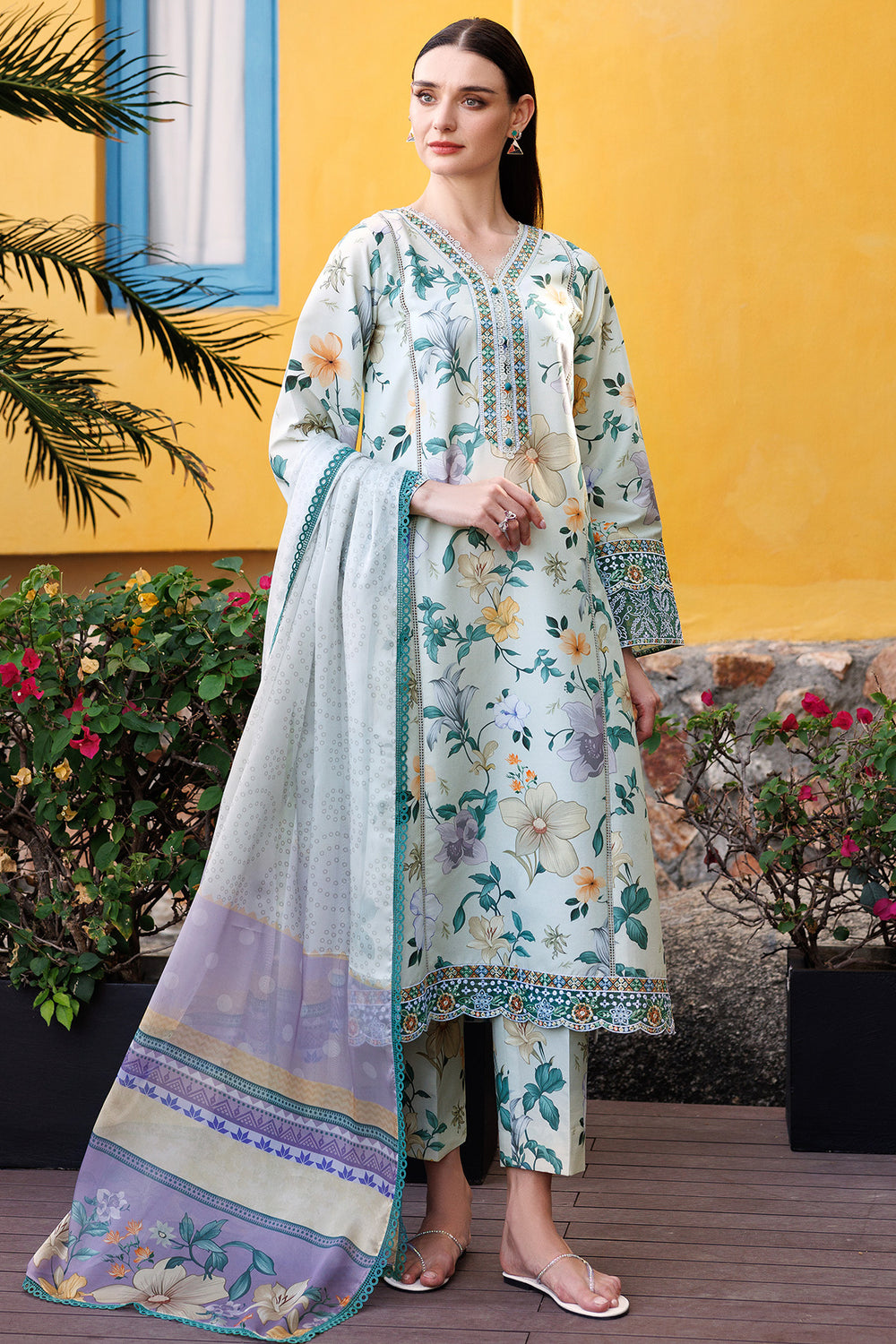 Farasha | Printed Essentials | Aqua Sparkle