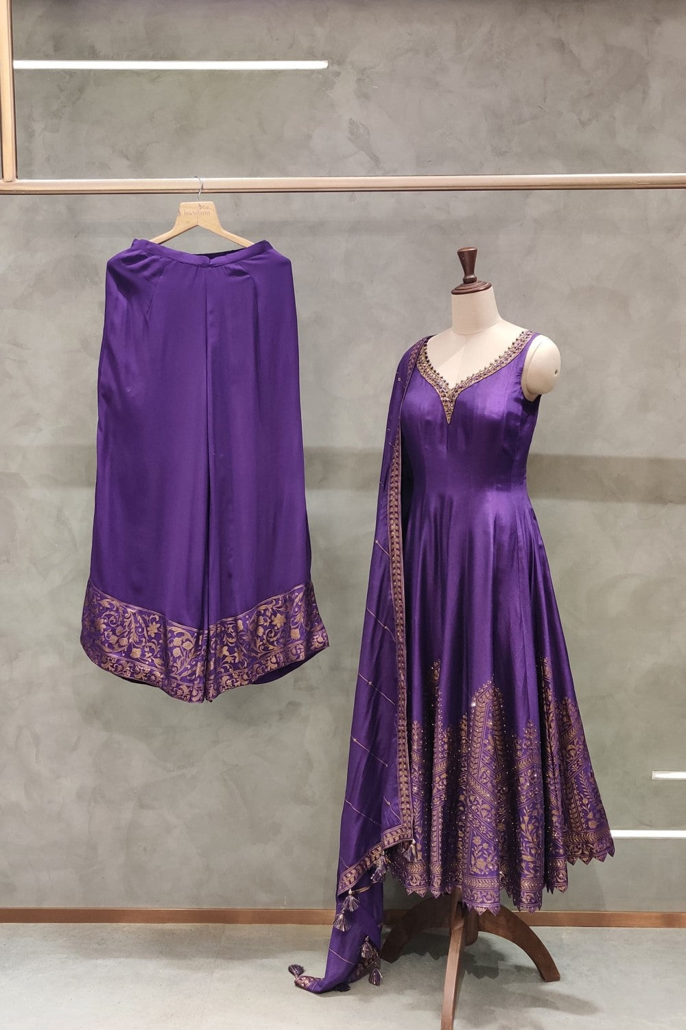 Regal Purple Sharara Suit - Designer Ethnic Elegance