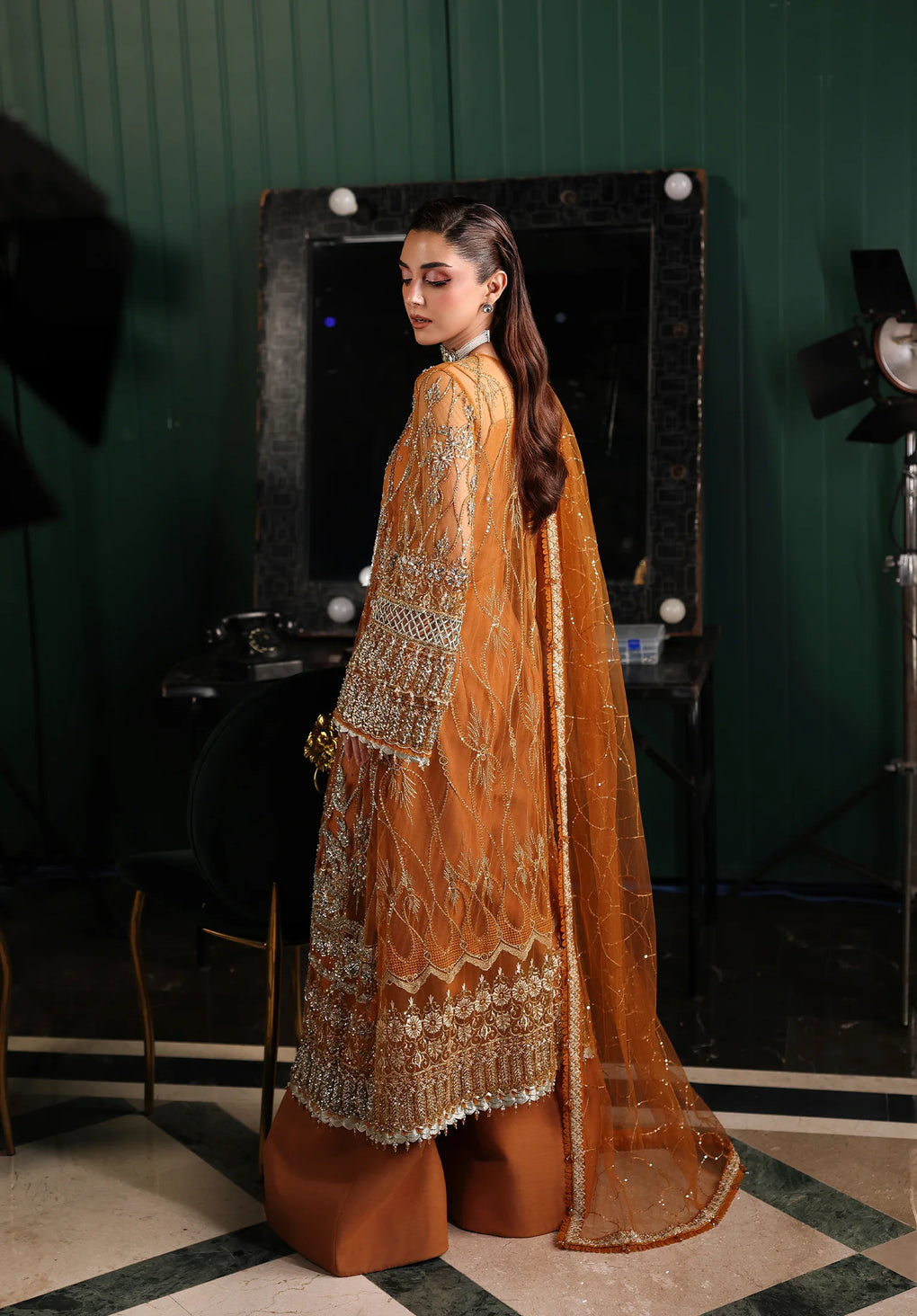 Elaf Premium | Stardom Formal Handwork 25 | ESH-09 SAFFRON