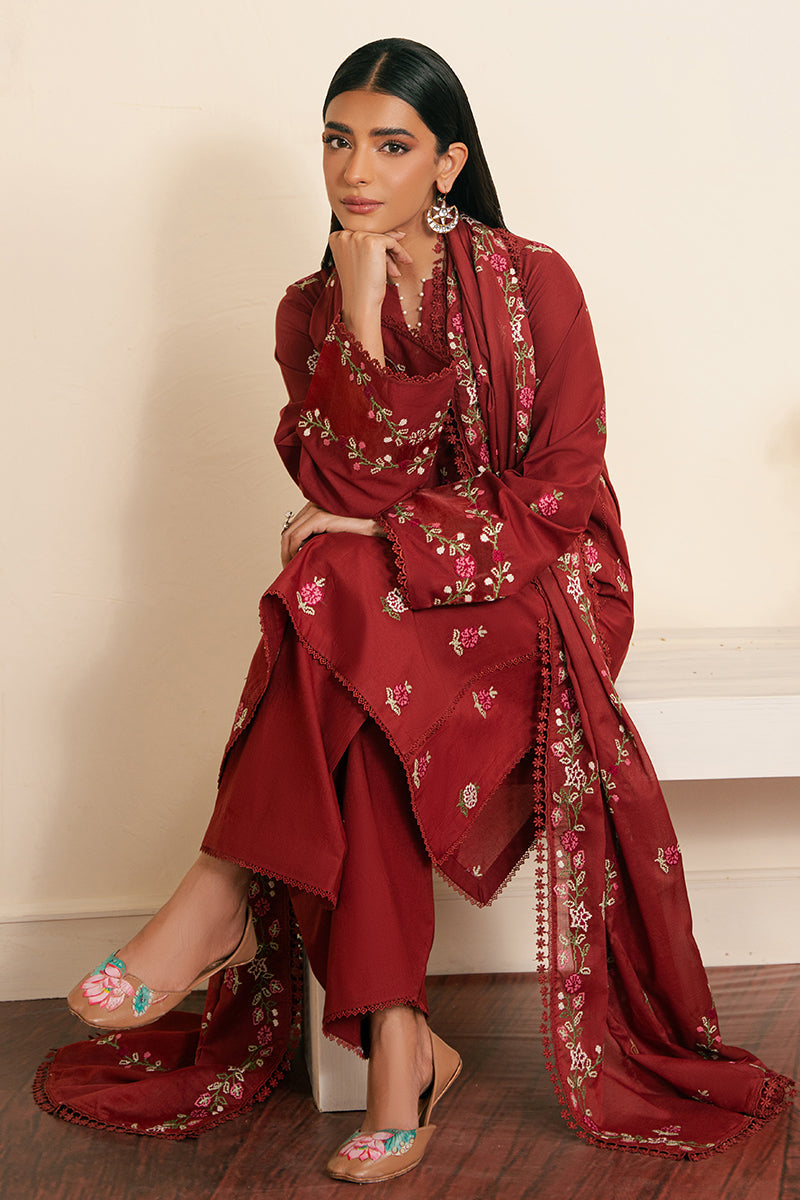 Cross Stitch | Embroidered Lawn Mahiri 24 | SYLVAN RED