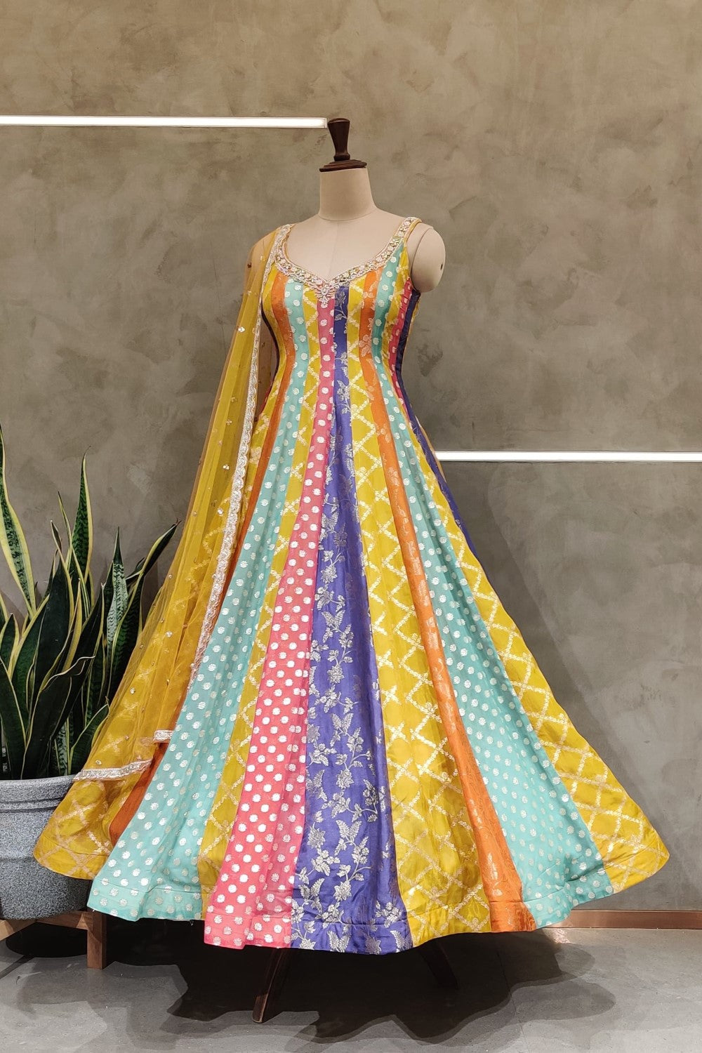 Vibrant Multi-Colored Lehenga - Artistic Designer Ethnic Masterpiece Main image
