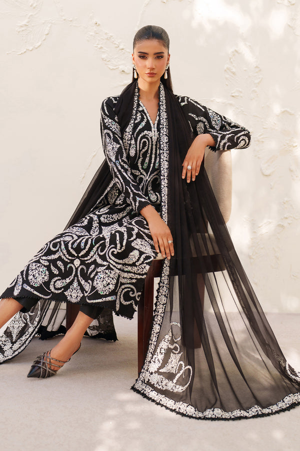 Baroque | Formals Collection | EMBROIDERED RAW SILK UF-4381