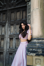 Baby Pink Lehenga with Embroidered Top