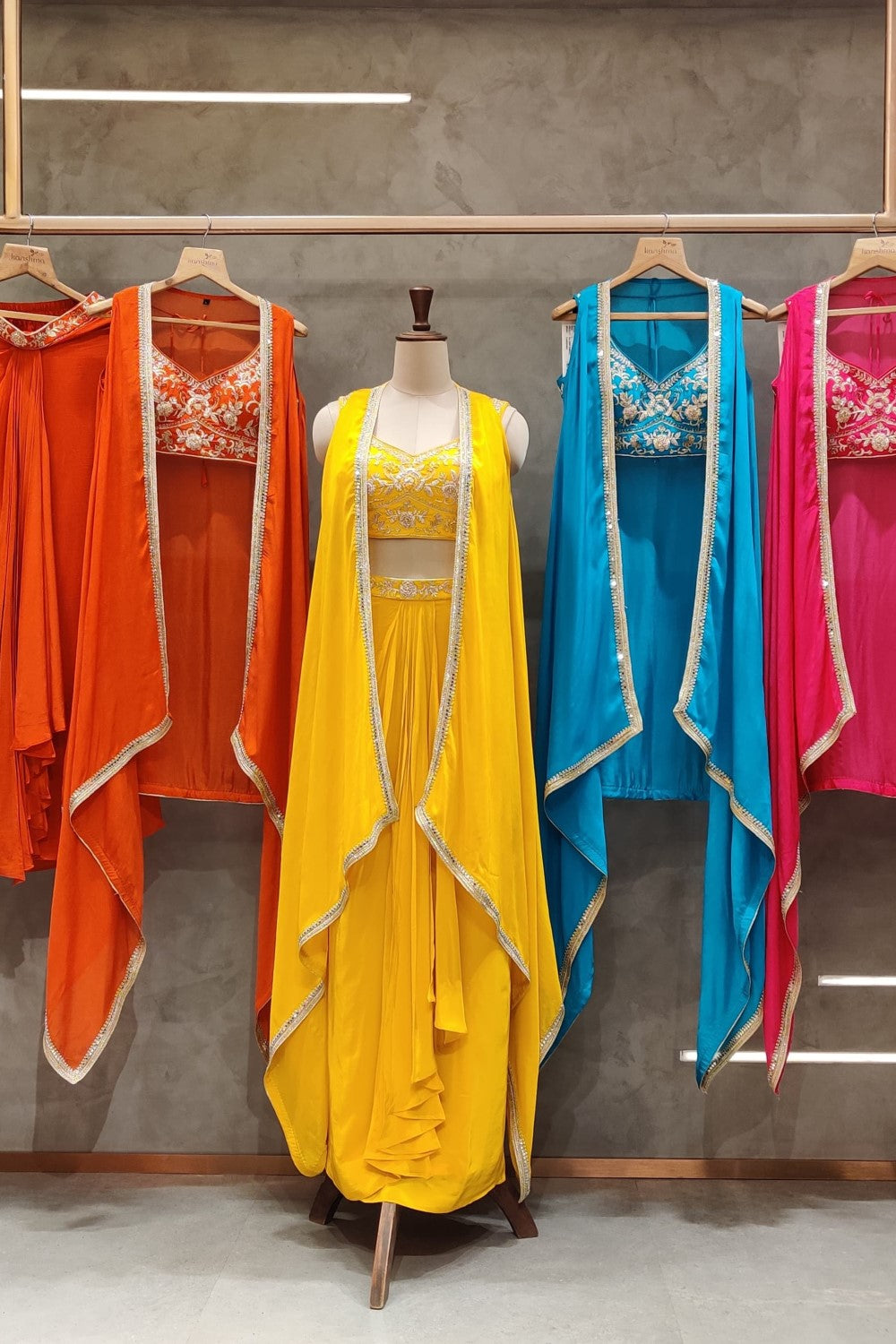 Bright Yellow Jacket Style Sharara Suit - Contemporary Ethnic Elegance Main image