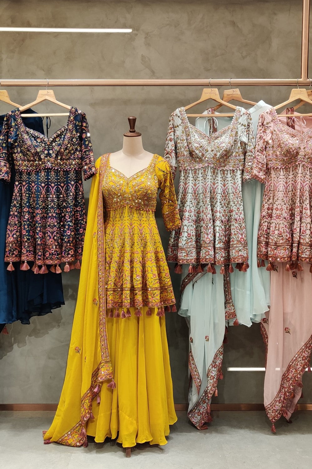 Radiant Yellow Embroidered Sharara Suit - Designer Ethnic Elegance