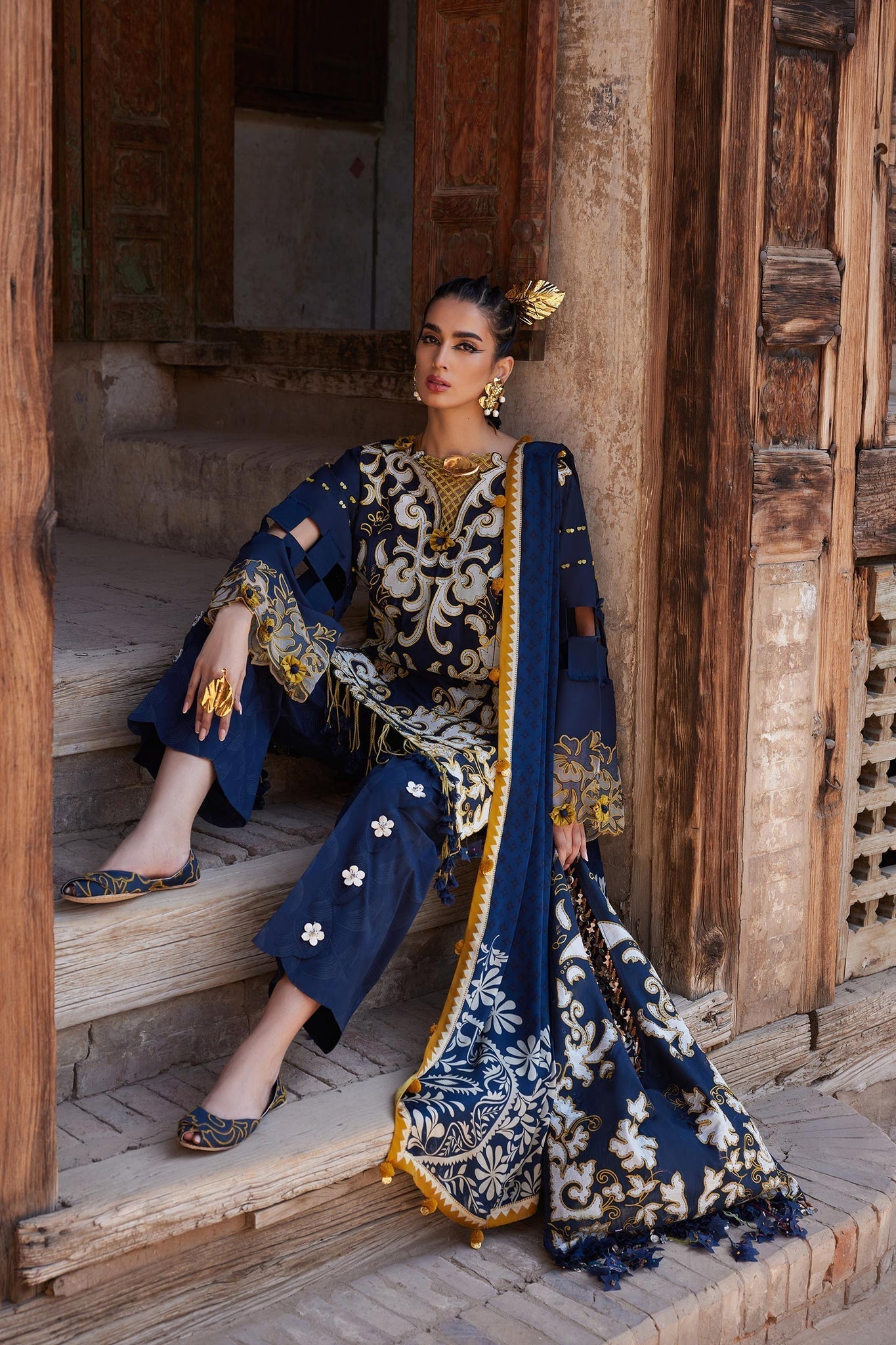 Elan | Luxury Lawn 25 | SOLENE (EL25-03 B) -  Elan Ladies Clothes - Original Designer Dress - House of Maryam
