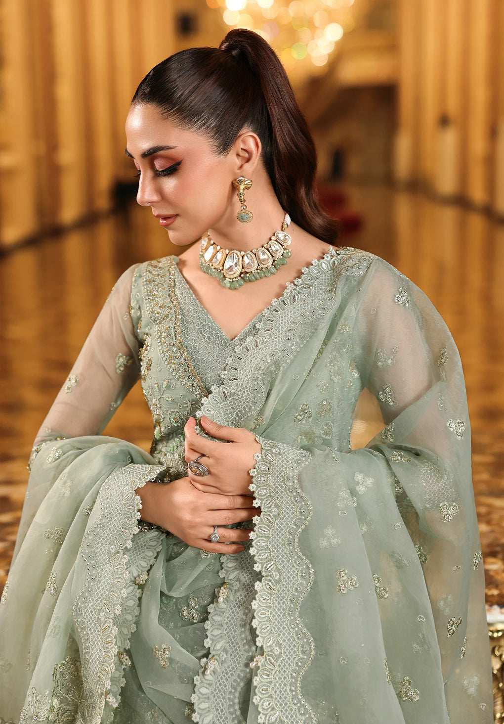 Elaf Premium | Stardom Formal Handwork 25 | ESH-03 LIME LIGHT