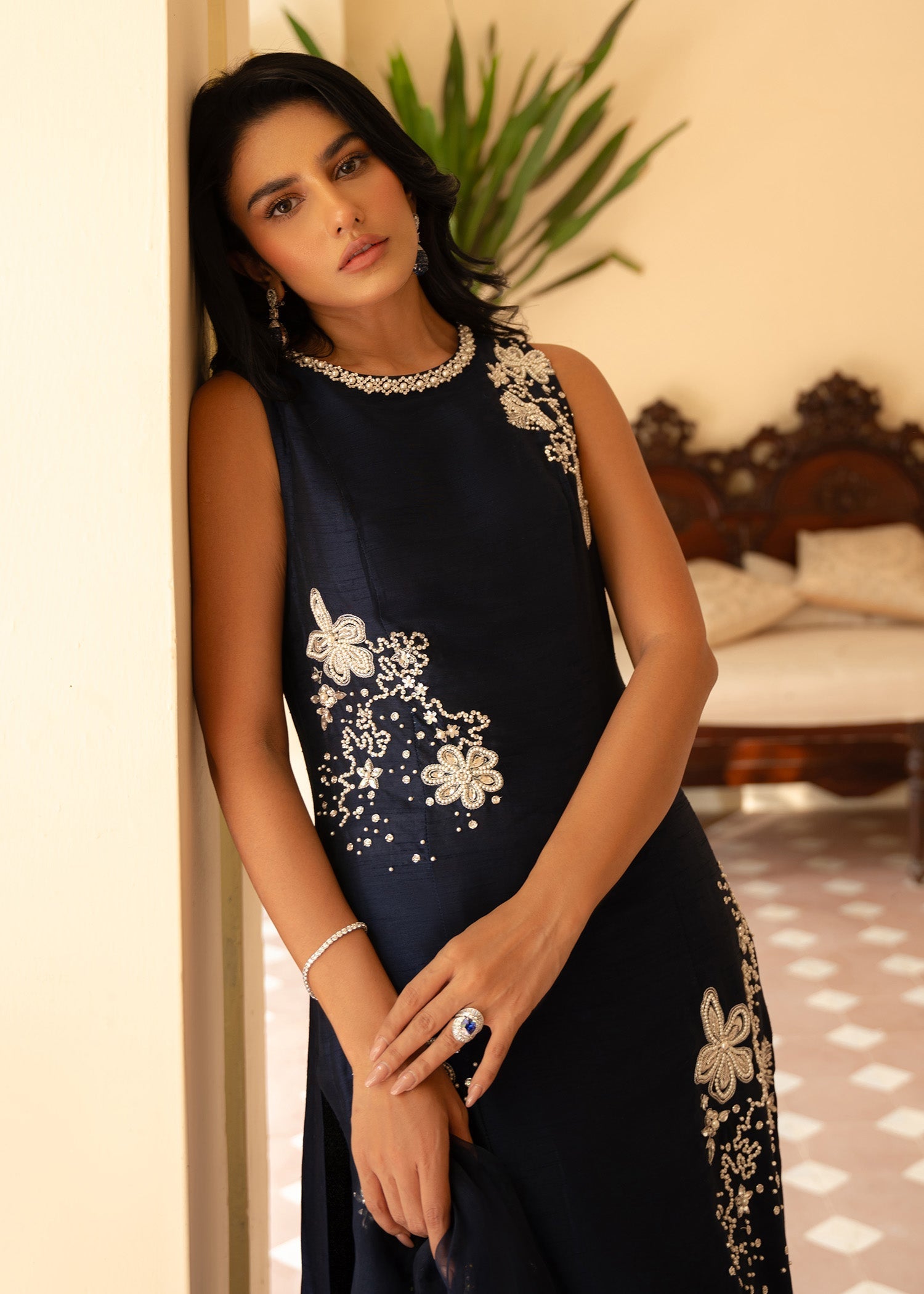 Sadaf Fawad Khan | Mehrma Wedding Formals | Dark Sapphire