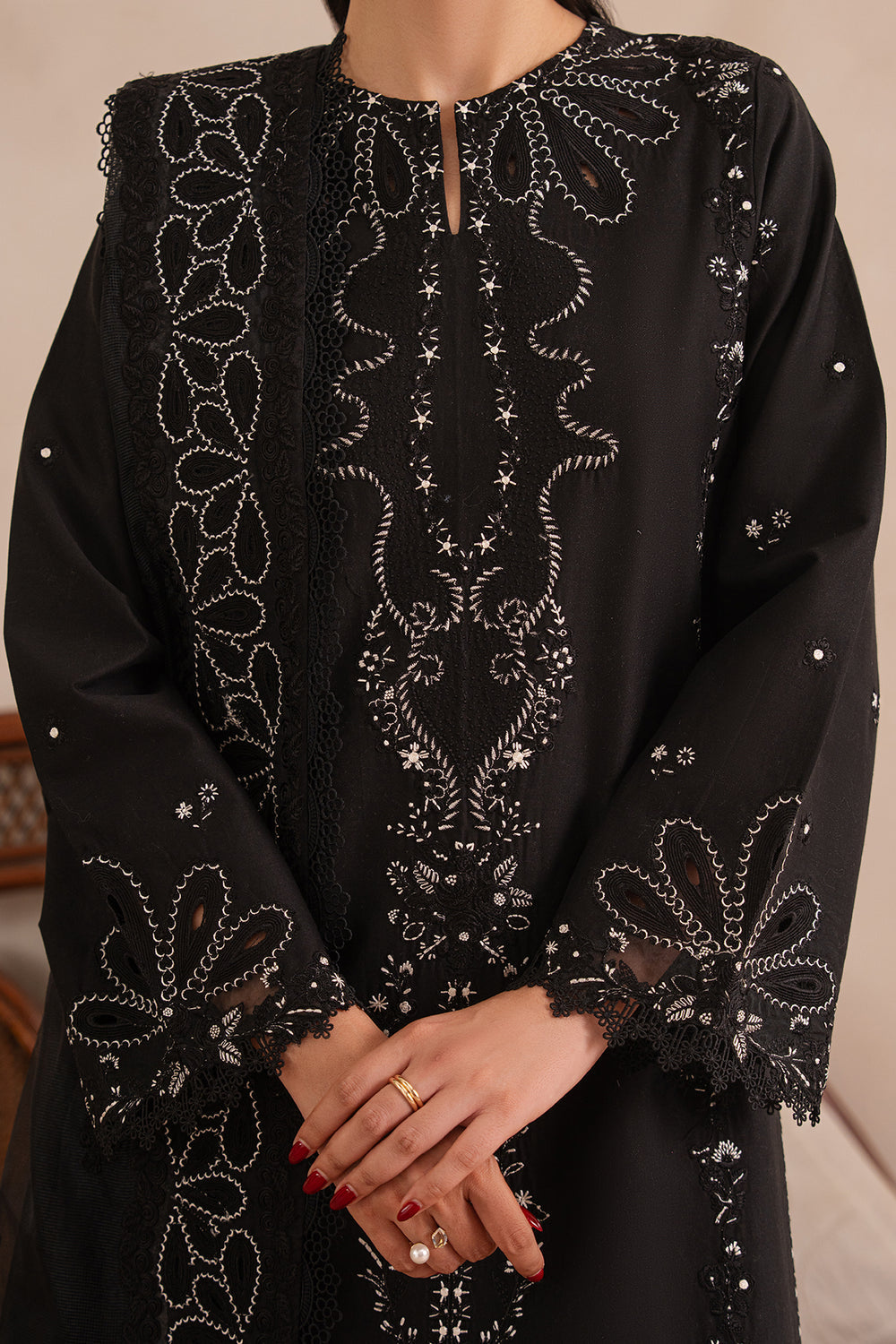 Afrozeh | Muted Muse 26 | Chalk