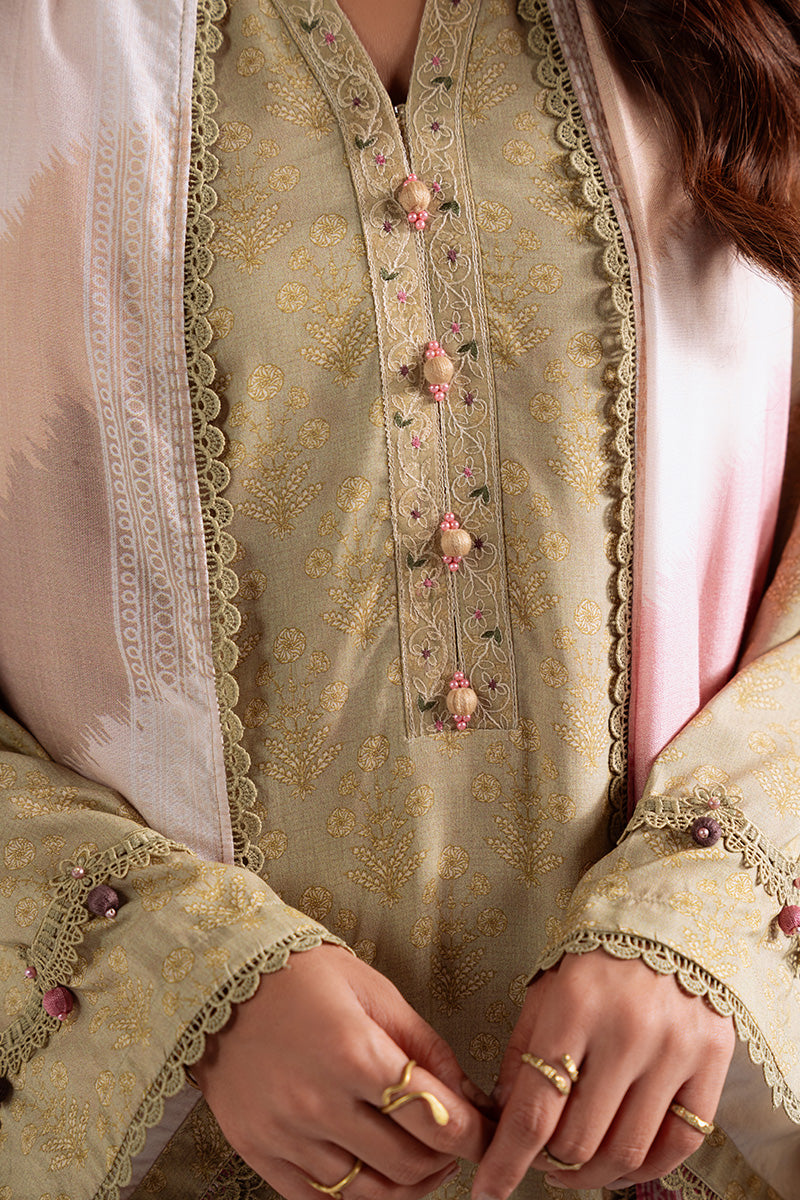 Cross Stitch | Khaddar Linen 25 | SAGE GARLAND