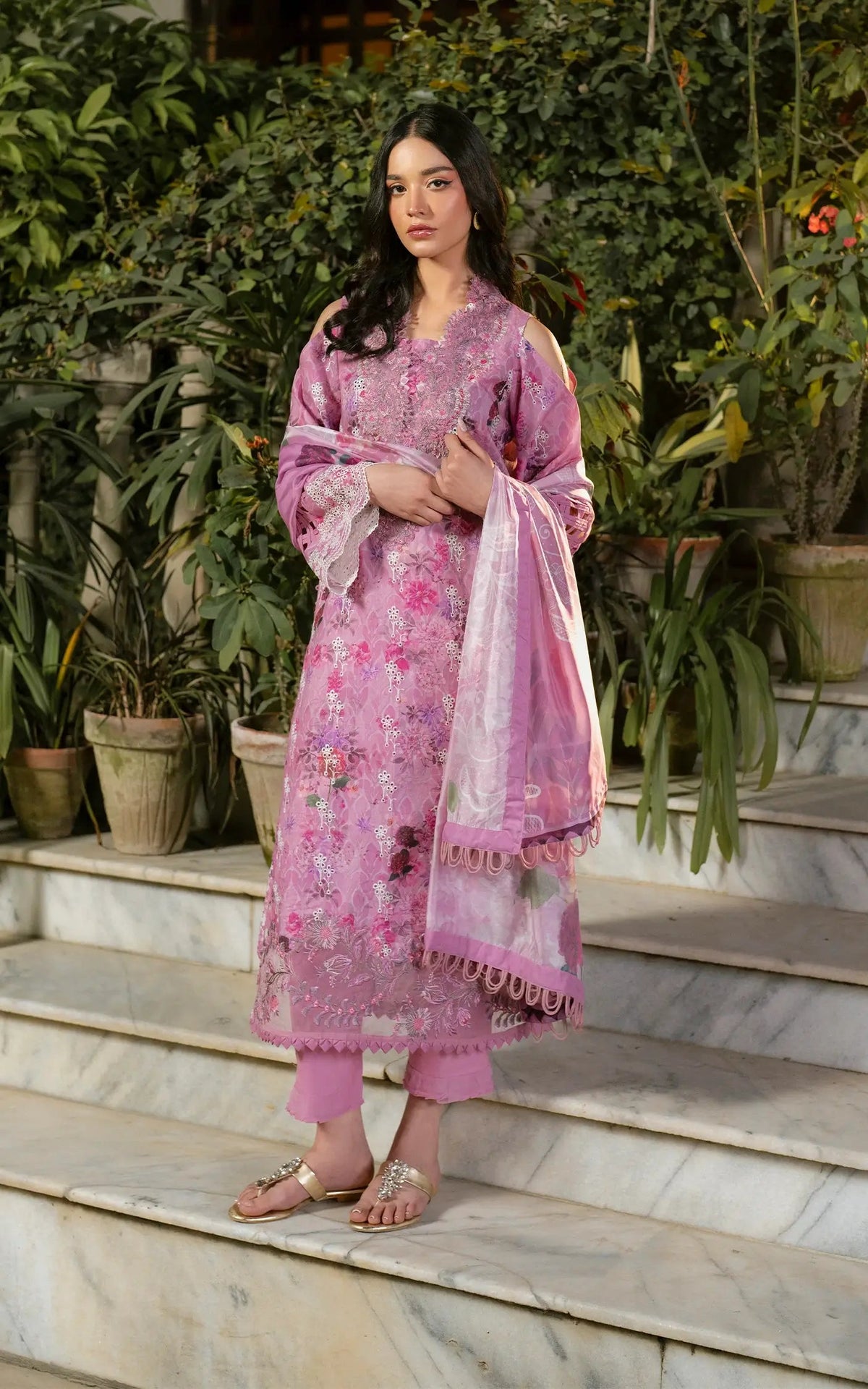 Asifa and Nabeel | Gulkari Summer 25 | Dawn Petals (GKL-10)
