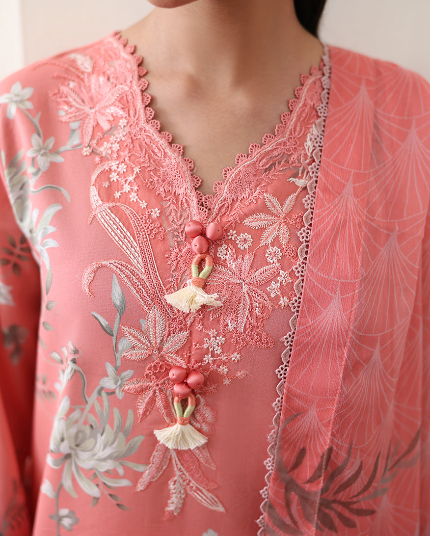 Roheenaz | Eclat Garden Printed Lawn | Azalea Grace