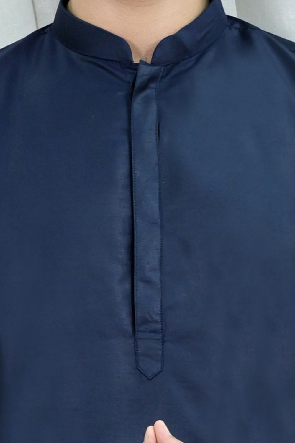 Navy Blue Art Silk Kurta Pajama