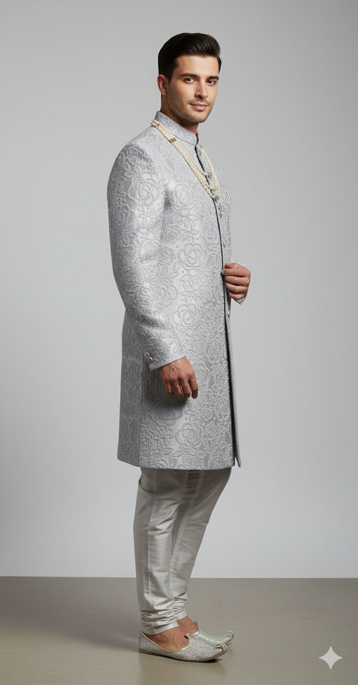 Moonlight Jacquard sherwani