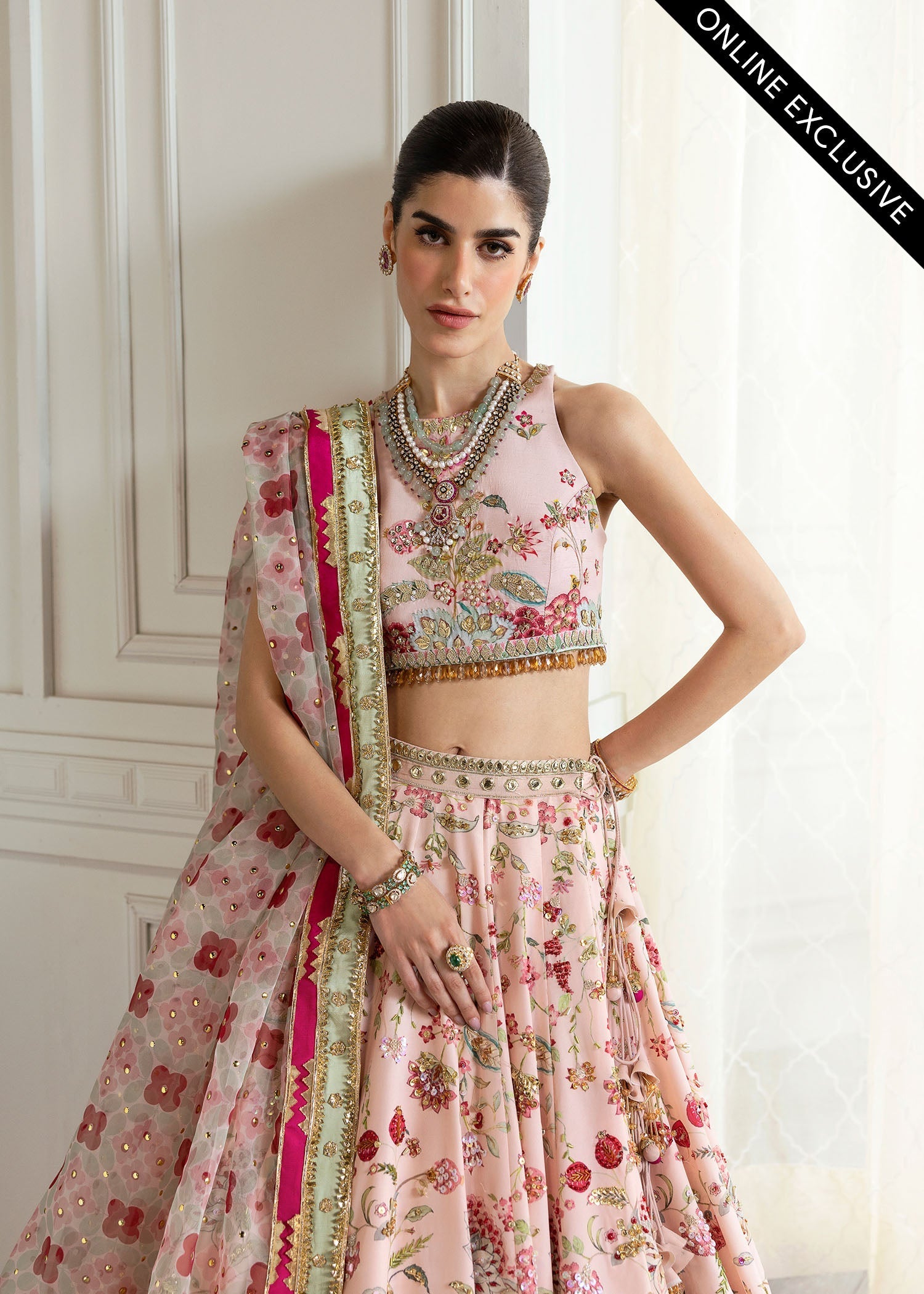 Crimson | A Beautiful Chaos Wedding Collection | Chinoiserie Lehnga