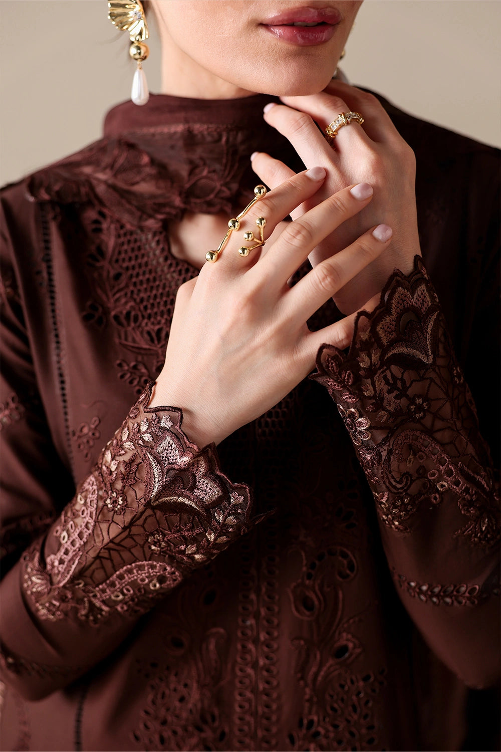 Azure | Luxury Lawn 26 | Cinnamon