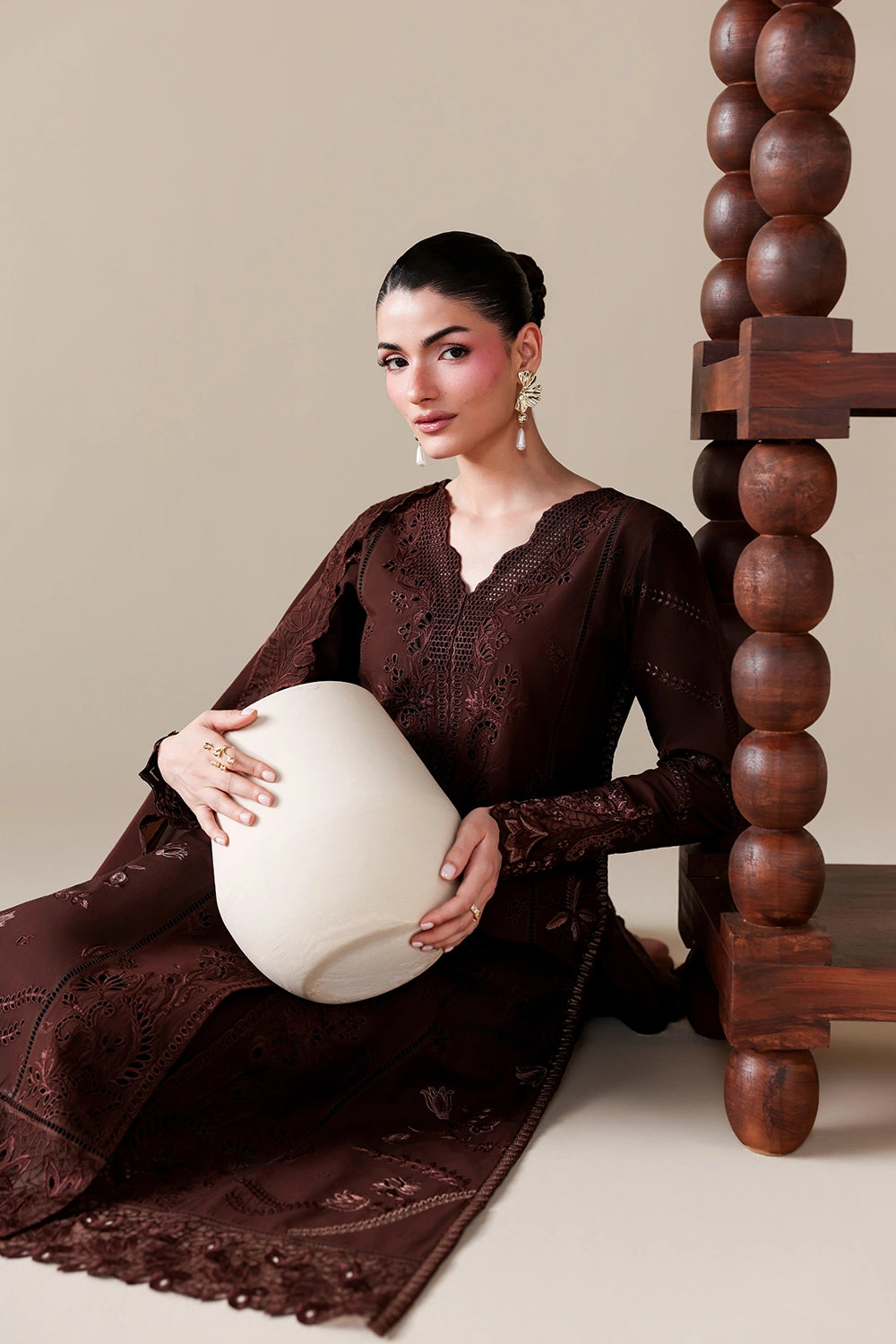 Azure | Luxury Lawn 26 | Cinnamon