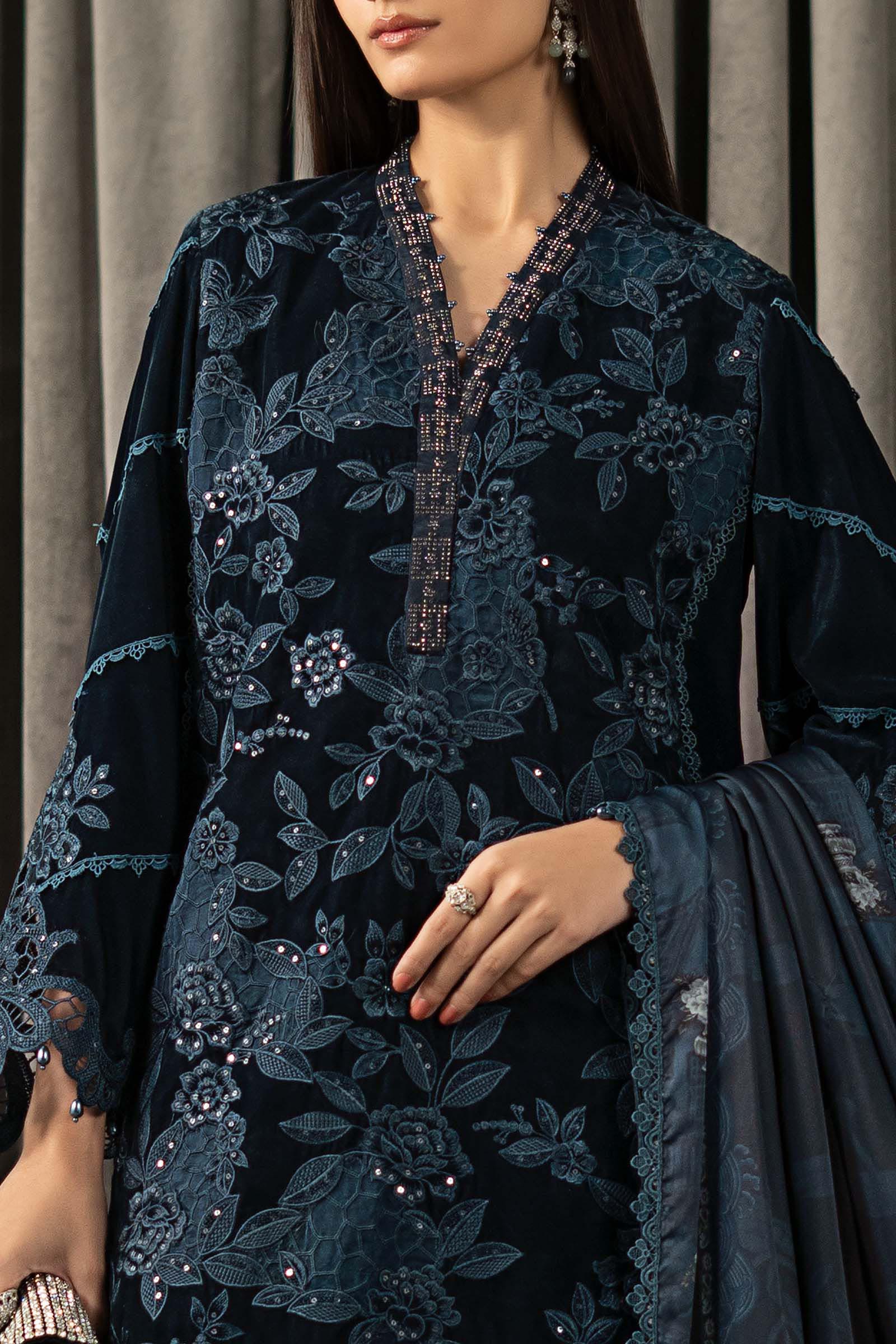 Maria B | Winter Luxe Pret 25 | WLS-1310-Teal