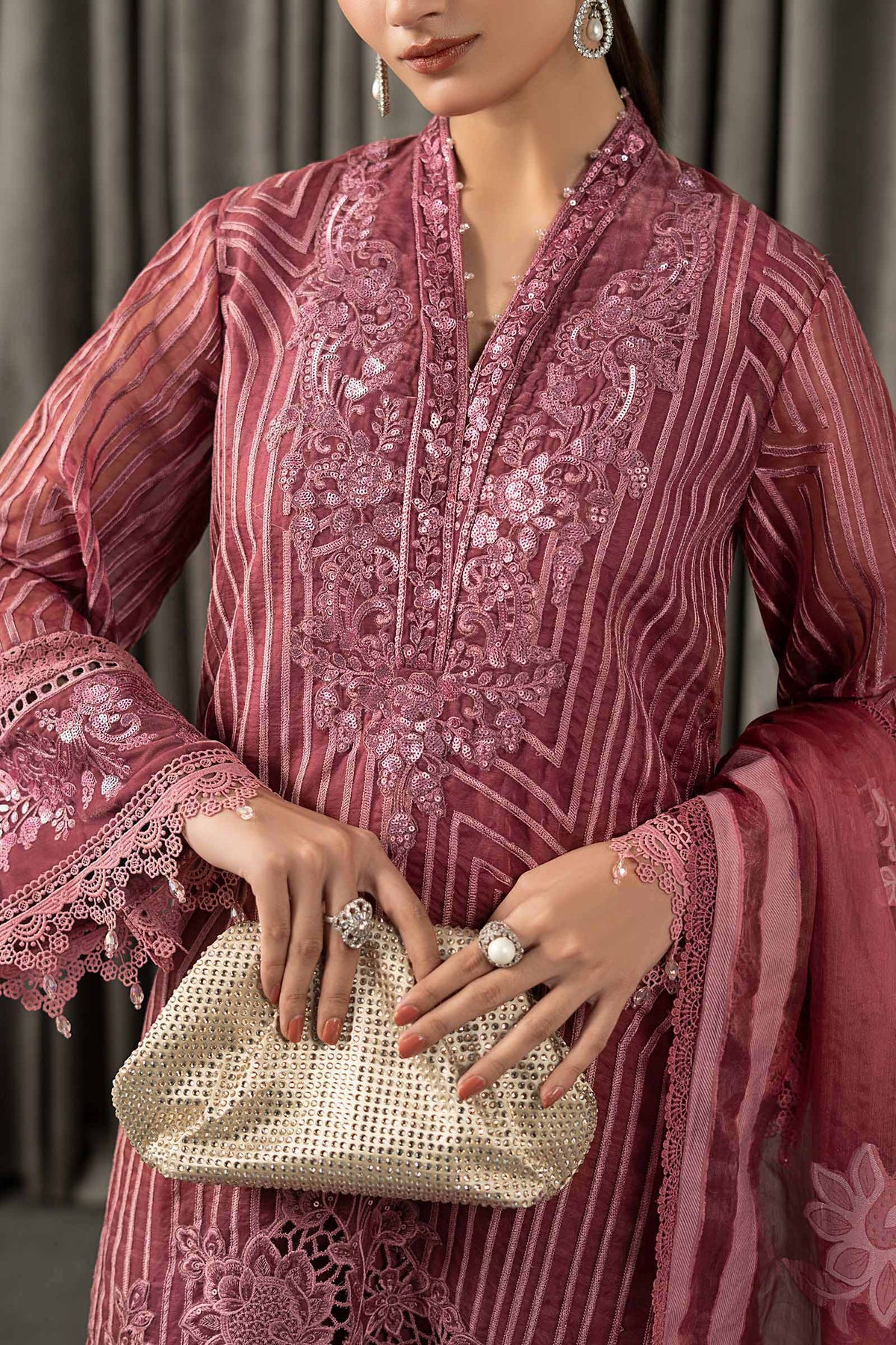 Maria B | Winter Luxe Pret 25 | WLS-1304-Ash Pink
