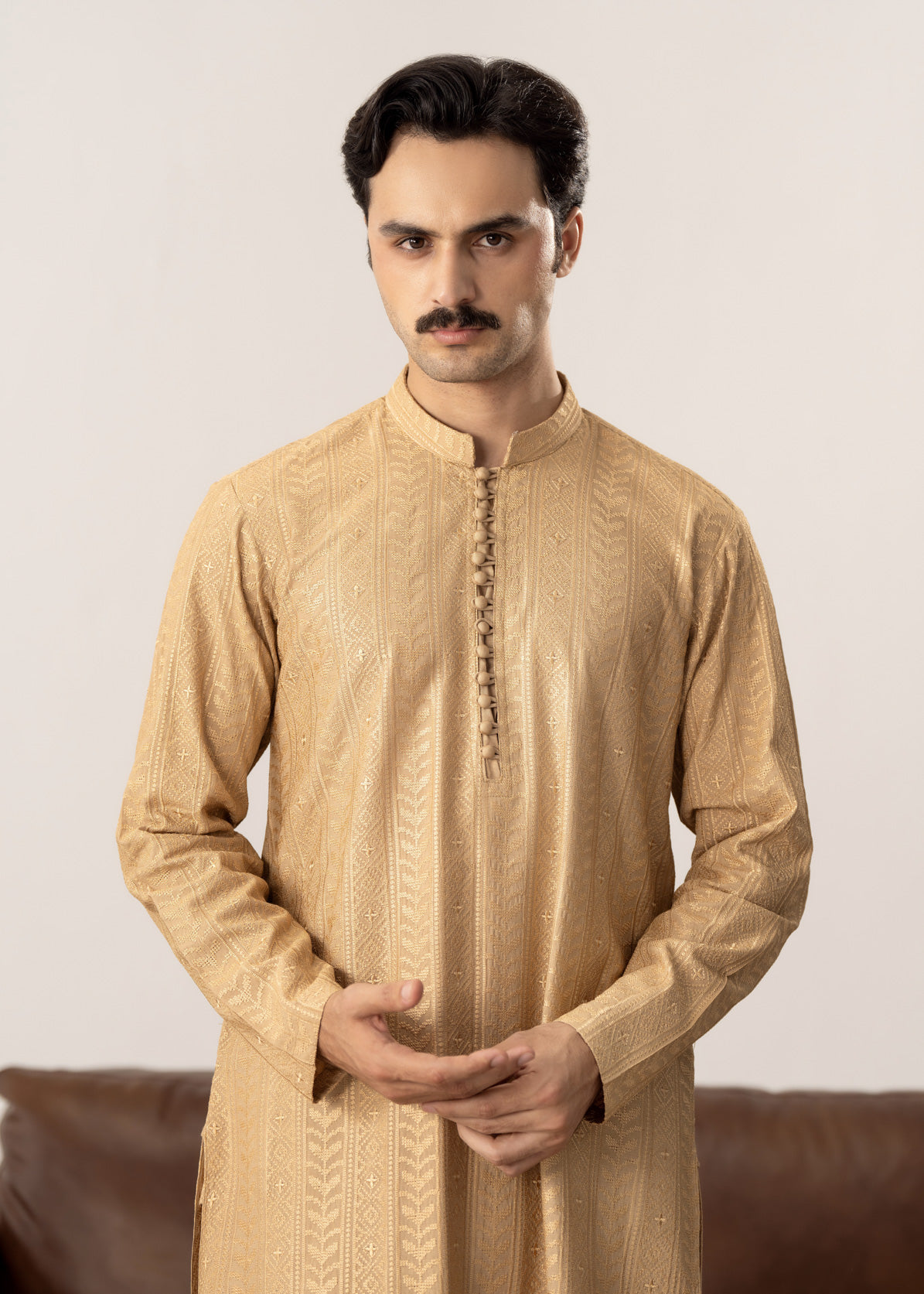 Tehzeeb - Ivory Embroidered Kurta Trouser