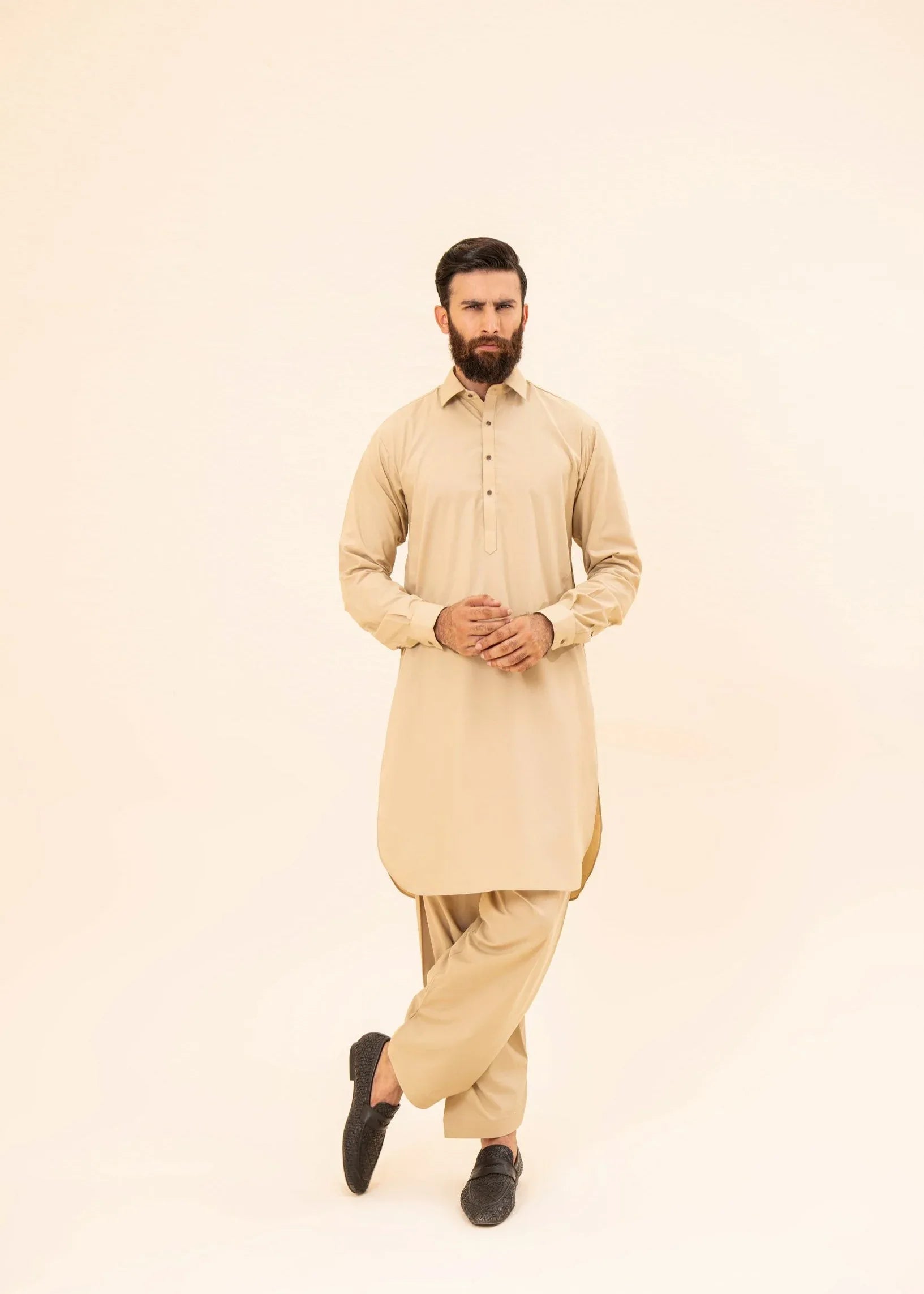 Ivory  kameez shalwar - 2PC - Man