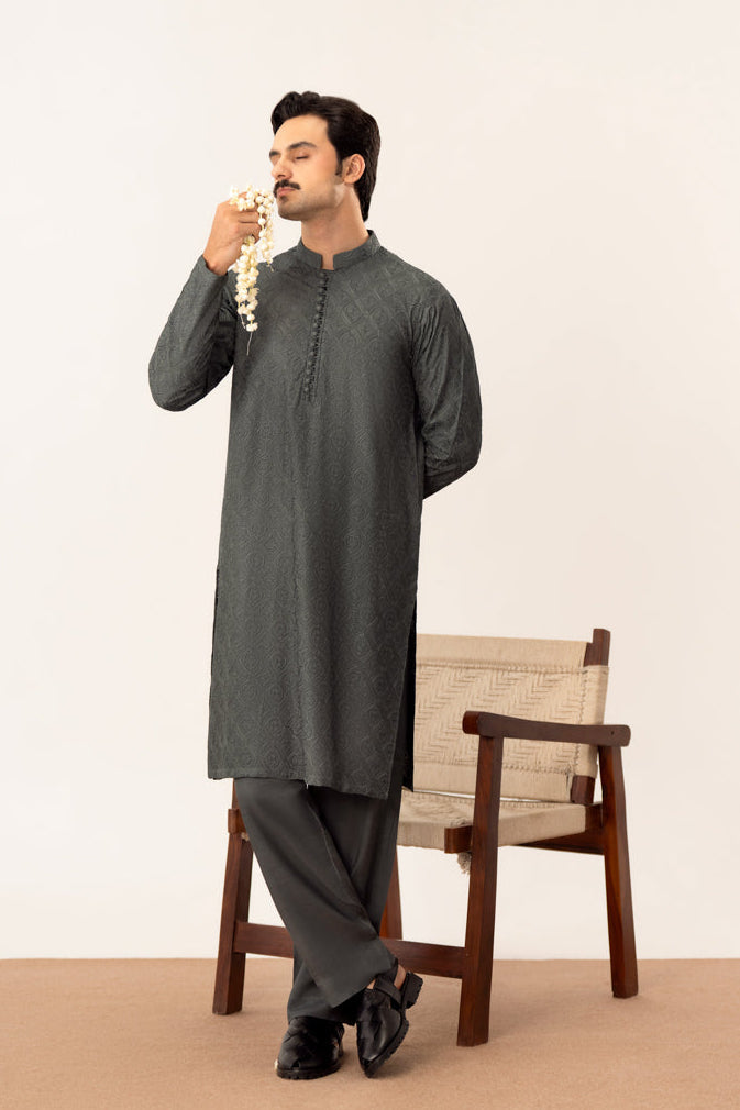 Jahan - Green Embroidered Kurta Trouser