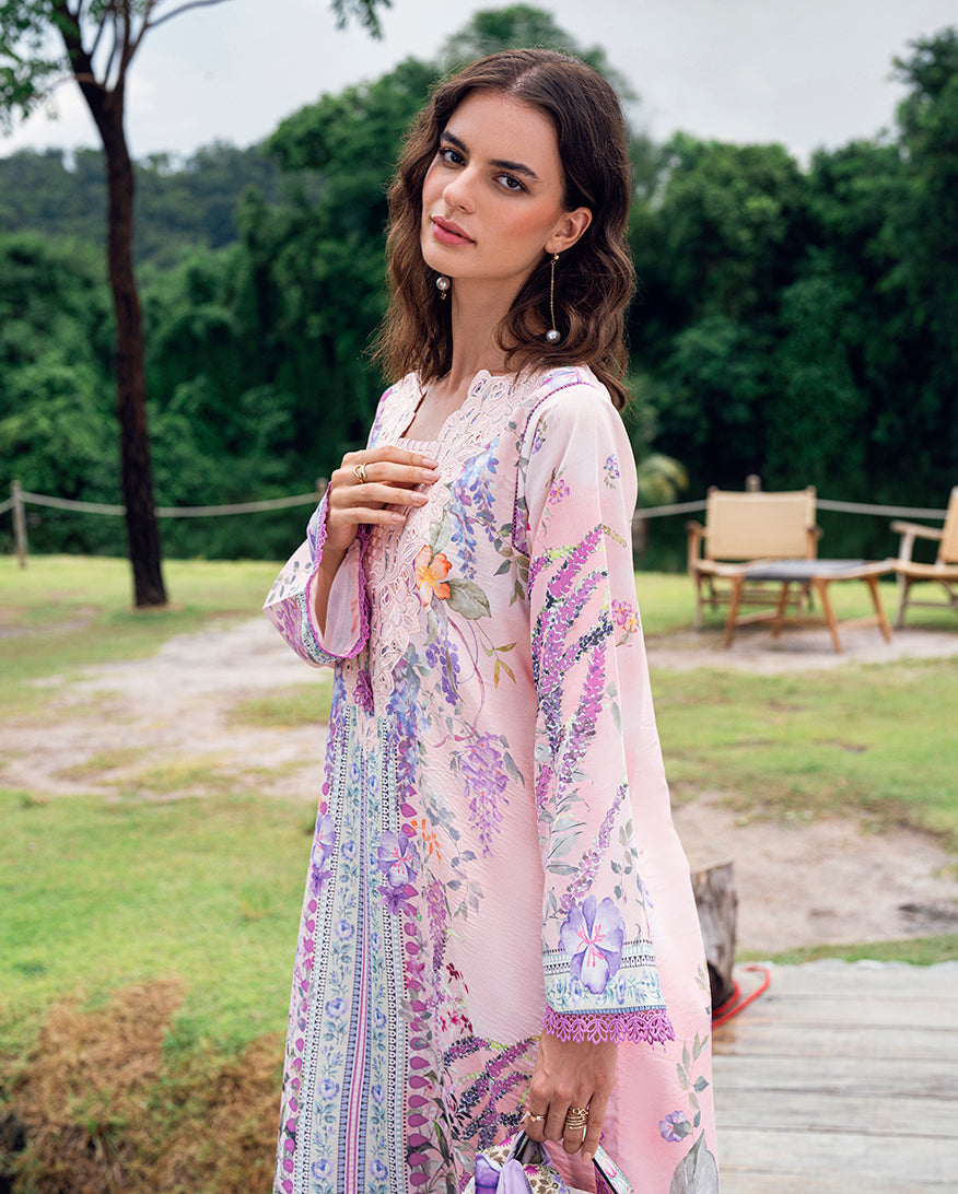 Roheenaz | Garden Veal Printed Lawn 25 |Lilac Dust